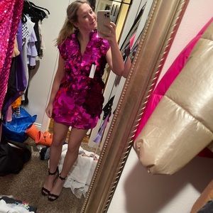 Heyami Disuko Dress in Hot Pink